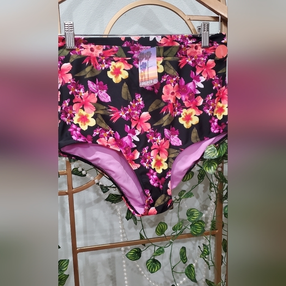 High Wiasted Bathing Suit Bottom - Picture 2 of 7